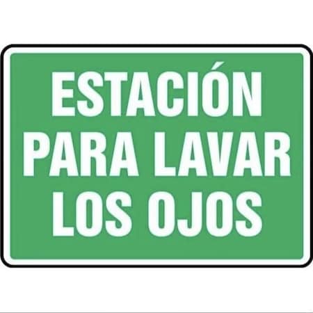 Accuform Eye Wash Station, Plastic, 7 in x 10 in, Mounting Holes SHMFSD987VP